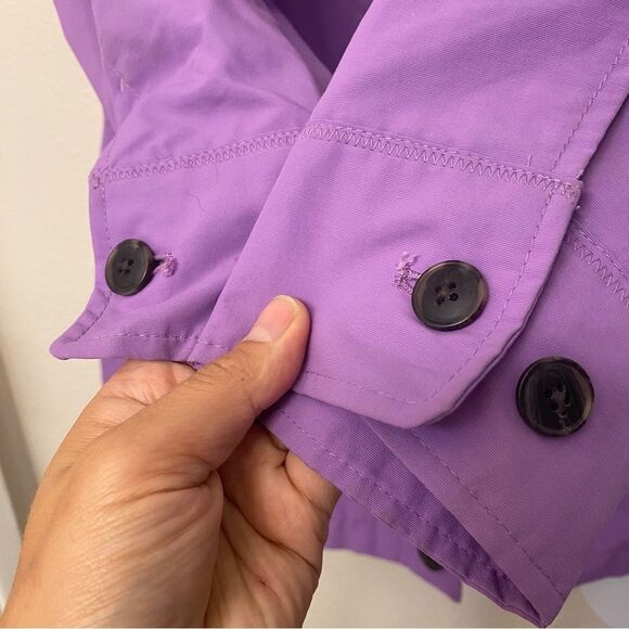 Land’s End women’s lavender purple nylon hooded jacket coat plus size squall 1X - Picture 7 of 12